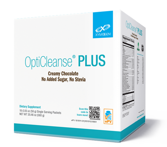 XYMOGEN OptiCleanse Plus No Sugar, No Stevia Creamy Chocolate 10 Packets