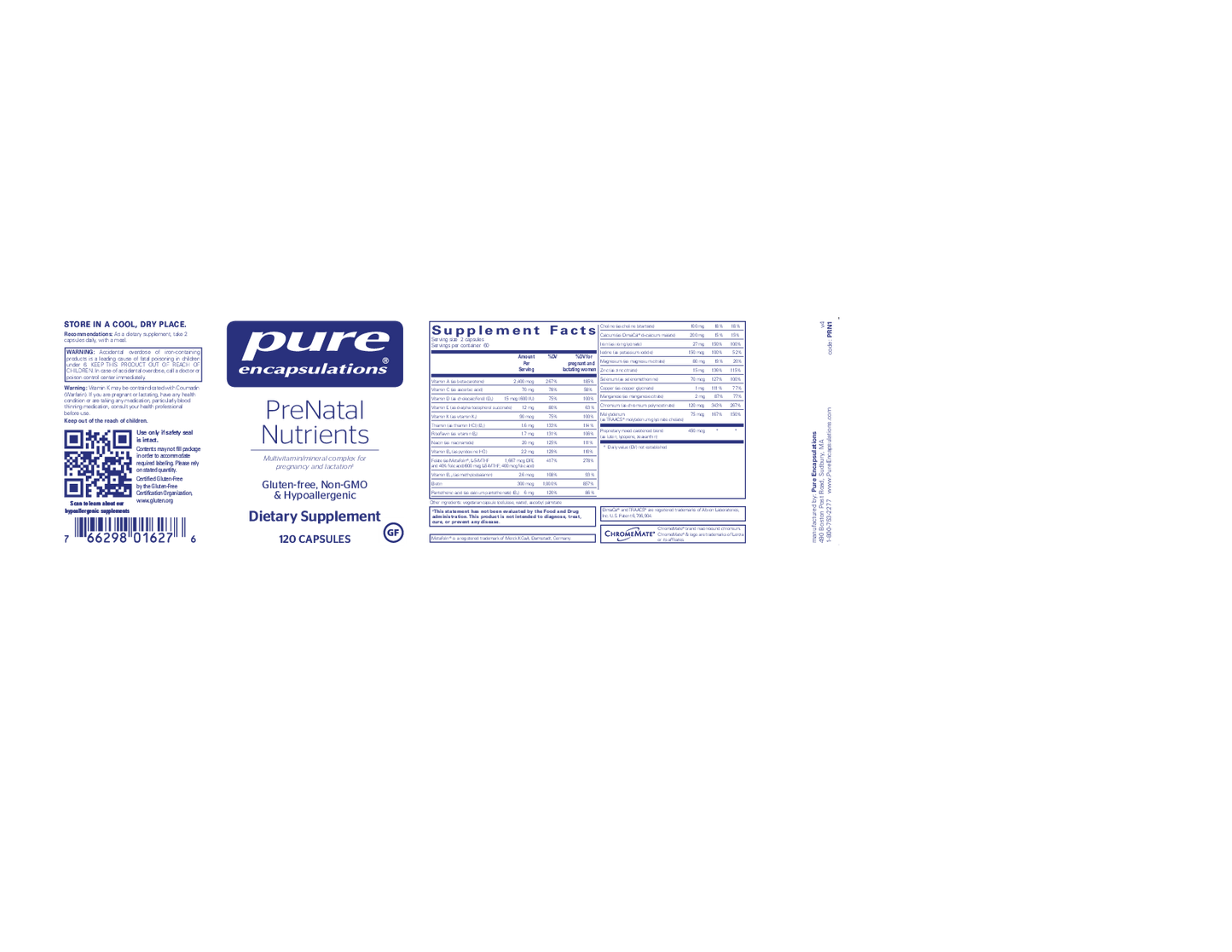 Pure Encapsulations PreNatal Nutrients