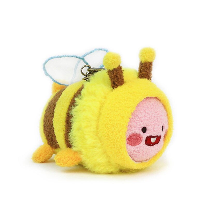 Cute Cartoon Animal Plush Toy Keychain Backpack Bag Keychain Bear Elephant Raccoon Monkey Shark Dinosaur Lion Omelette Cute