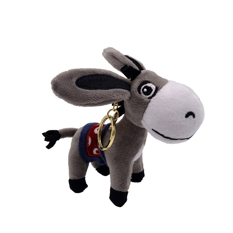 Cute Cartoon Animal Plush Toy Keychain Backpack Bag Keychain Bear Elephant Raccoon Monkey Shark Dinosaur Lion Omelette Cute