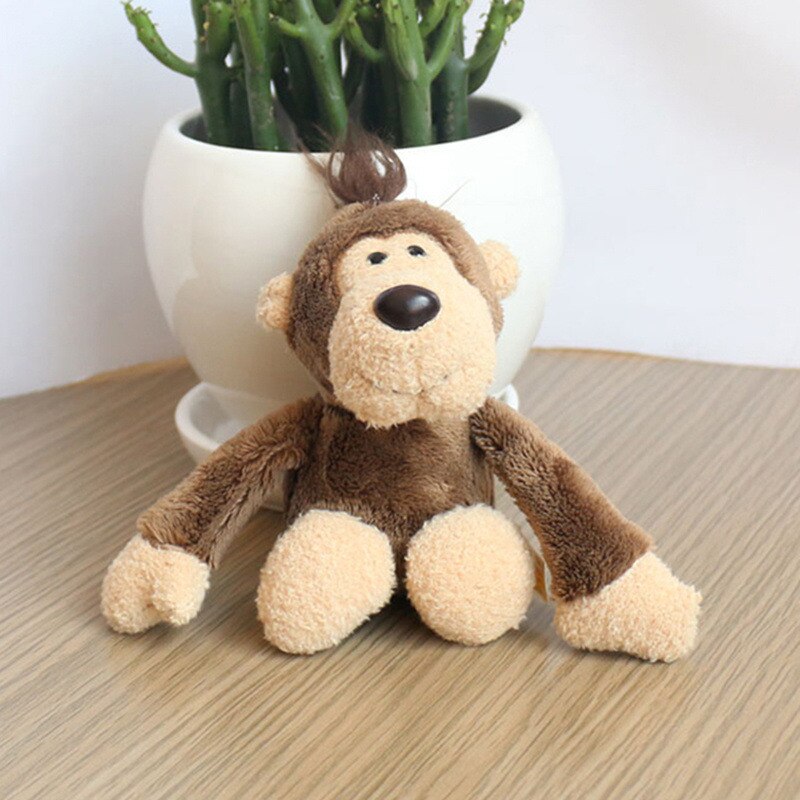 Cute Cartoon Animal Plush Keychain 15Cm Turtle Elephant Tiger Lion Hippo Raccoon Bulldog Bulldog Cat Penguin Monkey Plush Toy