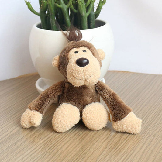 Cute Cartoon Animal Plush Keychain 15Cm Turtle Elephant Tiger Lion Hippo Raccoon Bulldog Bulldog Cat Penguin Monkey Plush Toy