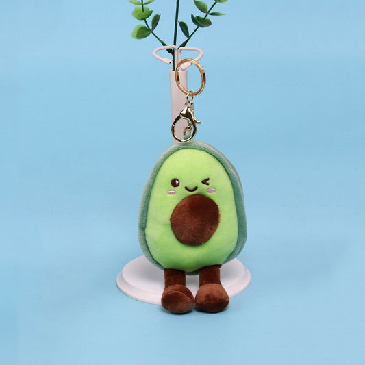 Cute Cartoon Animal Plush Toy Keychain Backpack Bag Keychain Bear Elephant Raccoon Monkey Shark Dinosaur Lion Omelette Cute
