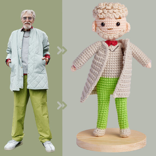 text Custom Crochet Doll Personalized Gifts Handwoven Mini Look alike Dolls