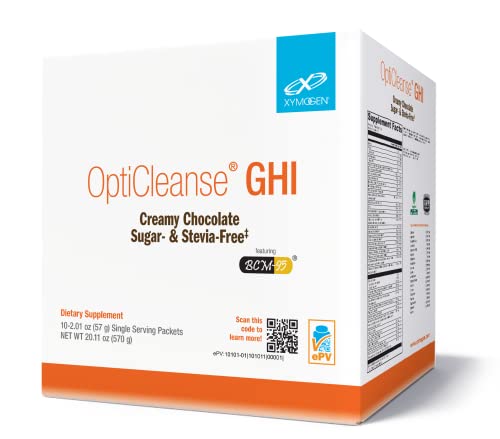 XYMOGEN OptiCleanse GHI Sugar- & Stevia-Free Creamy Chocolate 10 Packets