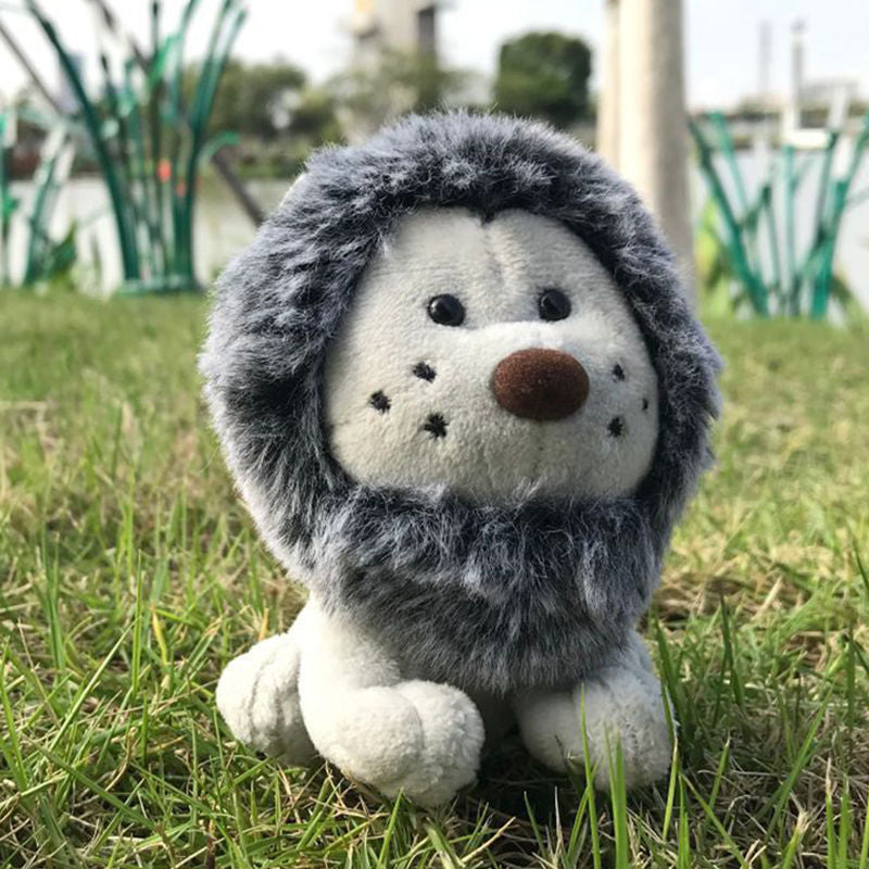 Cute Cartoon Animal Plush Toy Keychain Backpack Bag Keychain Bear Elephant Raccoon Monkey Shark Dinosaur Lion Omelette Cute