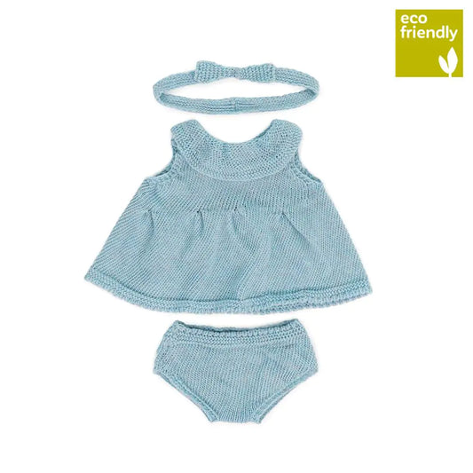 Miniland Knitted Doll Outfit 15” | Dress & Headband