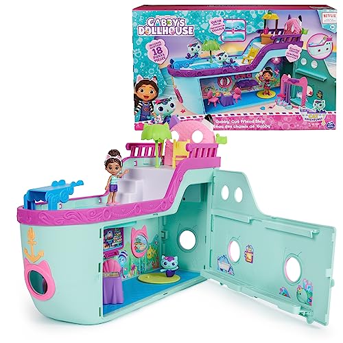 Gabby Cat Friend Cruise Ship Toy with 2 Toy Figures