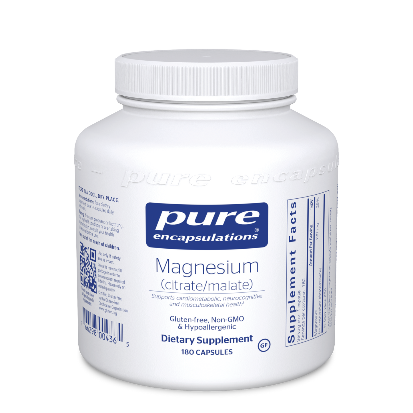 Pure Encapsulations Mag (citrate/malate) 120 mg