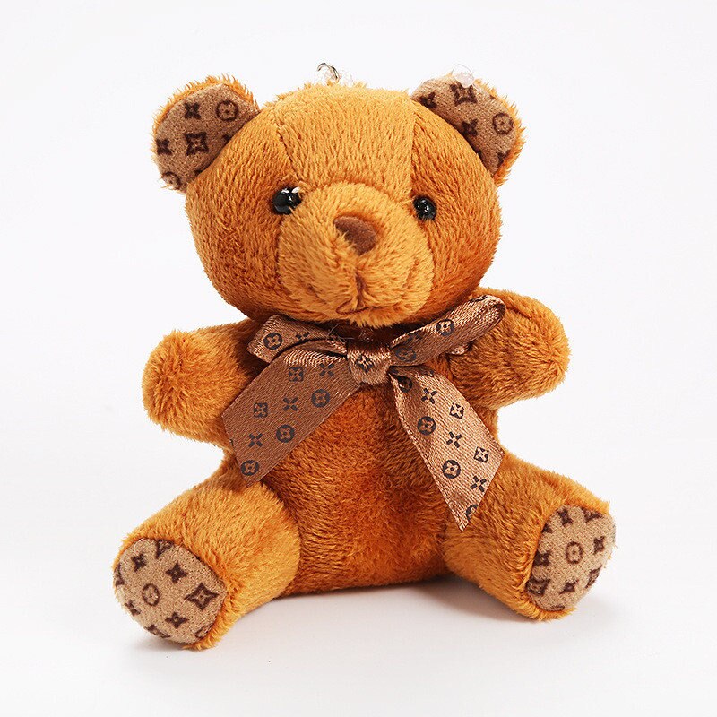 Cute Cartoon Animal Plush Toy Keychain Backpack Bag Keychain Bear Elephant Raccoon Monkey Shark Dinosaur Lion Omelette Cute