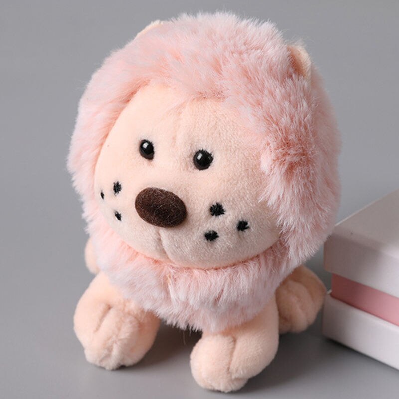 Cute Cartoon Animal Plush Toy Keychain Backpack Bag Keychain Bear Elephant Raccoon Monkey Shark Dinosaur Lion Omelette Cute