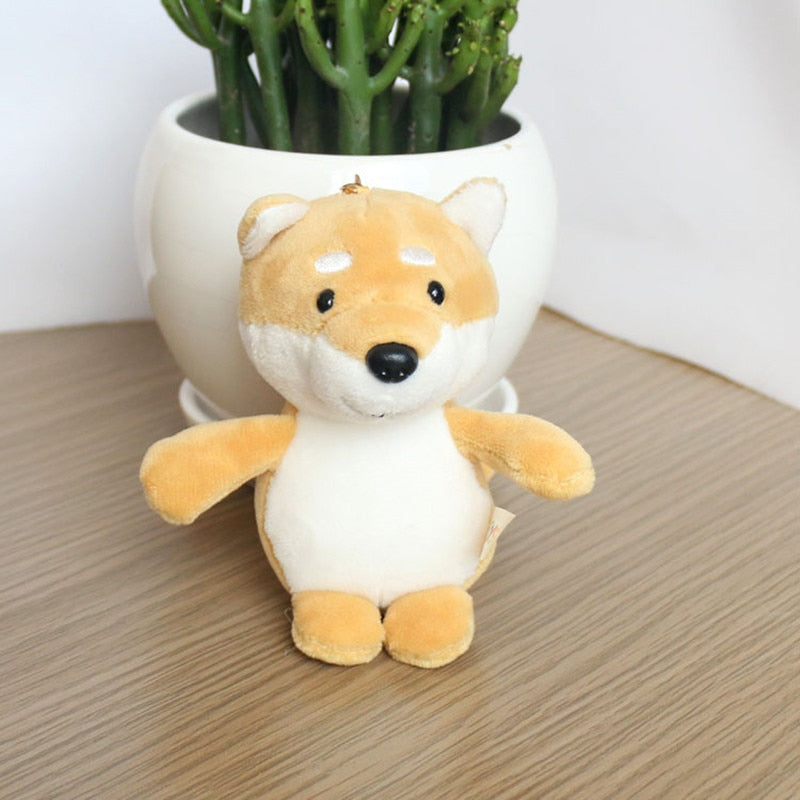 Cute Cartoon Animal Plush Keychain 15Cm Turtle Elephant Tiger Lion Hippo Raccoon Bulldog Bulldog Cat Penguin Monkey Plush Toy