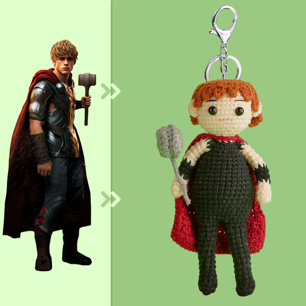 Full Body Customizable 1 Person Custom Crochet Doll Personalized Gifts Handwoven Mini Dolls - Thor