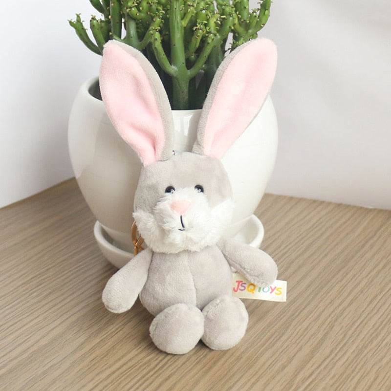 Cute Cartoon Animal Plush Keychain 15Cm Turtle Elephant Tiger Lion Hippo Raccoon Bulldog Bulldog Cat Penguin Monkey Plush Toy