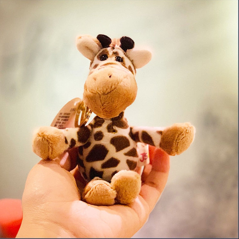 Cute Cartoon Animal Plush Keychain 15Cm Turtle Elephant Tiger Lion Hippo Raccoon Bulldog Bulldog Cat Penguin Monkey Plush Toy