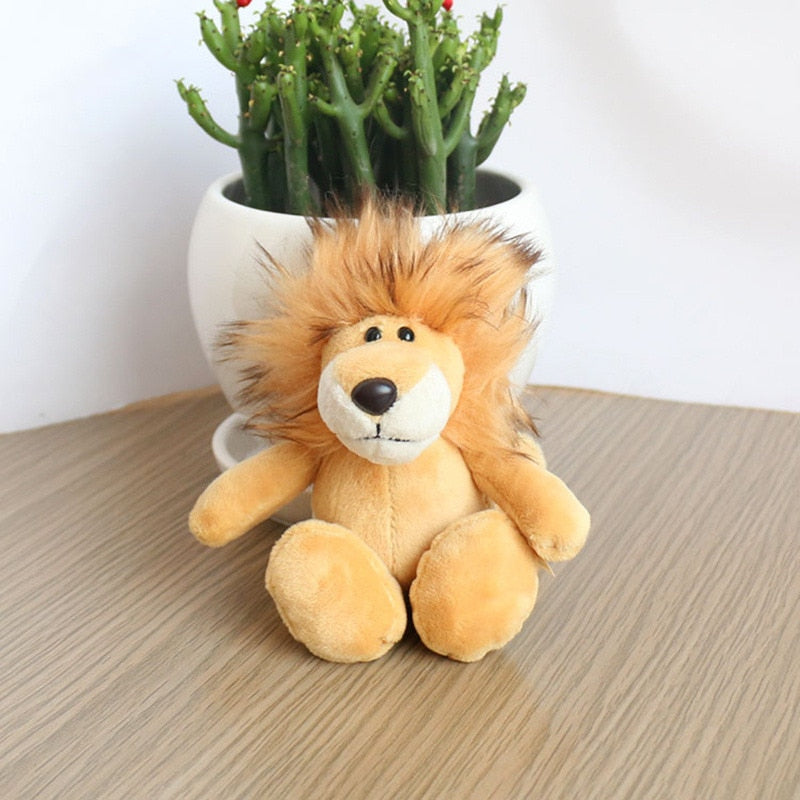 Cute Cartoon Animal Plush Keychain 15Cm Turtle Elephant Tiger Lion Hippo Raccoon Bulldog Bulldog Cat Penguin Monkey Plush Toy
