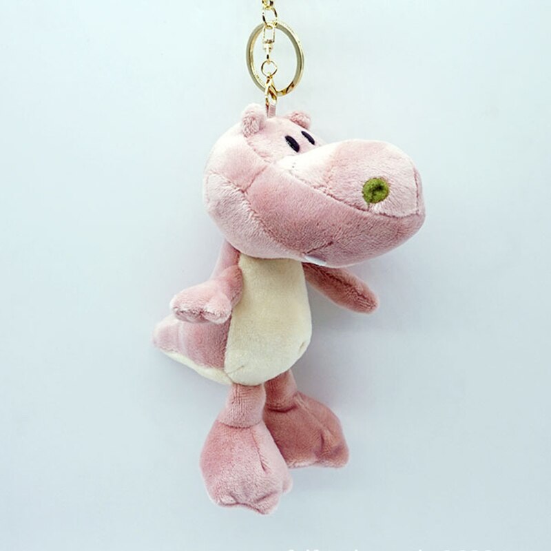 Cute Cartoon Animal Plush Toy Keychain Backpack Bag Keychain Bear Elephant Raccoon Monkey Shark Dinosaur Lion Omelette Cute