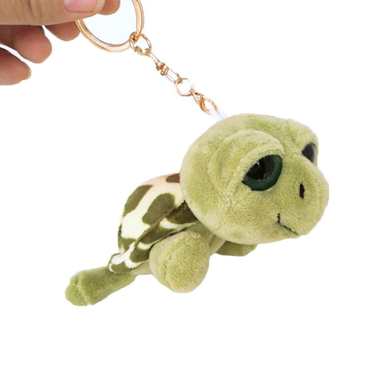 Cute Cartoon Animal Plush Keychain 15Cm Turtle Elephant Tiger Lion Hippo Raccoon Bulldog Bulldog Cat Penguin Monkey Plush Toy