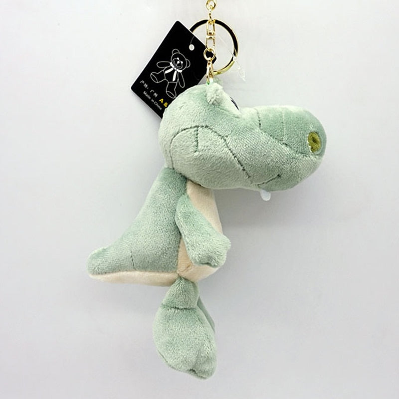 Cute Cartoon Animal Plush Toy Keychain Backpack Bag Keychain Bear Elephant Raccoon Monkey Shark Dinosaur Lion Omelette Cute