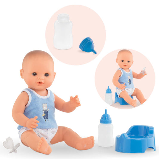 Corolle Paul 14" Drink and Wet Bath Doll